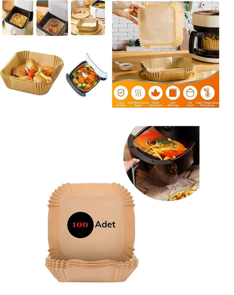 Airfreyer Fritöz Kağıdı Kare Xl / Xxl 100Lü ürün görseli 1