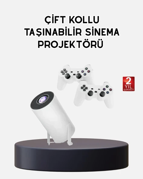 Kablosuz Projeksiyon Cihazı 4K Destekli HDMI USB Oyun Uyumlu ürün görseli 1