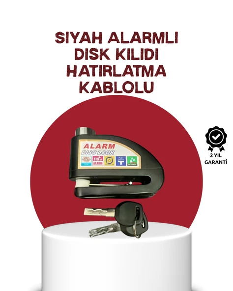 Güvenlik Sensörlü Alarmlı Disk Kilidi Motosiklet Bisiklet İçin ürün görseli 1