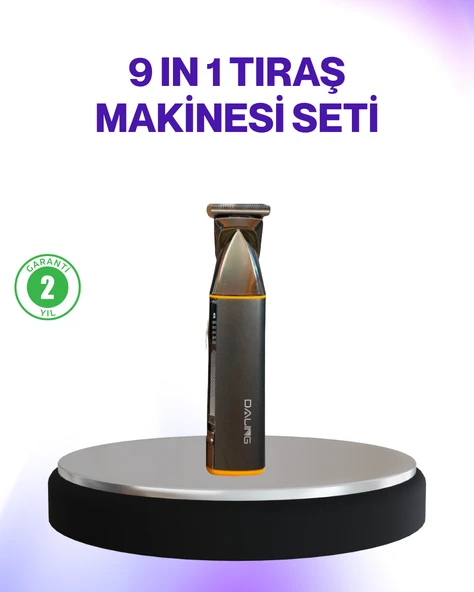 9’U 1 Arada Şarjlı Erkek Bakım Saç Sakal Bıyık Trimmer ürün görseli 1