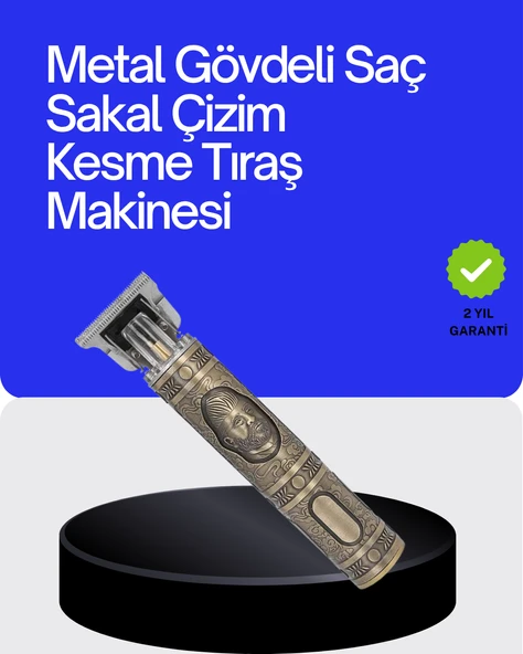 Kompakt Tasarımlı, Güçlü Motorlu Saç Sakal Kesme Makinesi 4 Kılavuz Tarak ürün görseli 1