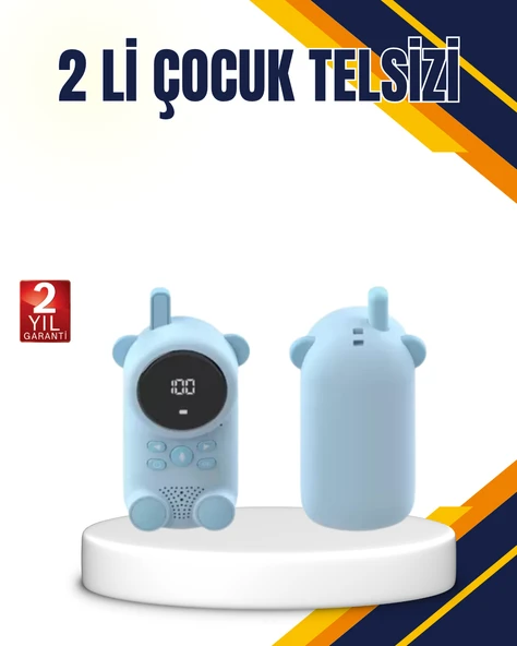 Çocuk Bebek Telsizi – 22 Kanal, Vox Modu, Usb Şarjlı, Renkli Ekran ürün görseli 1