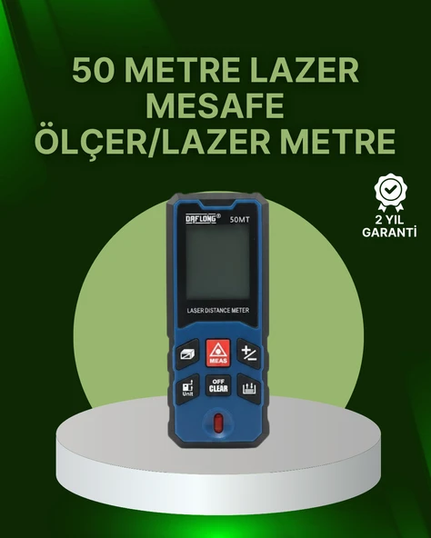 50 Metre Mesafe Ölçer Profesyonel Dijital Ölçüm ürün görseli 1
