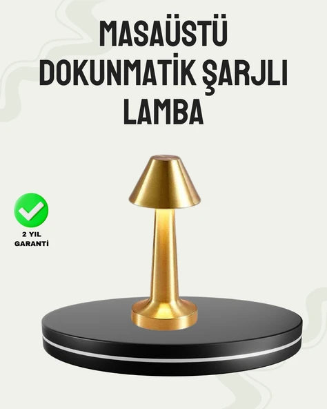 Led Masa Lambası 1800Mah 3 Renk Aydınlatma Dokunmatik ürün görseli 1