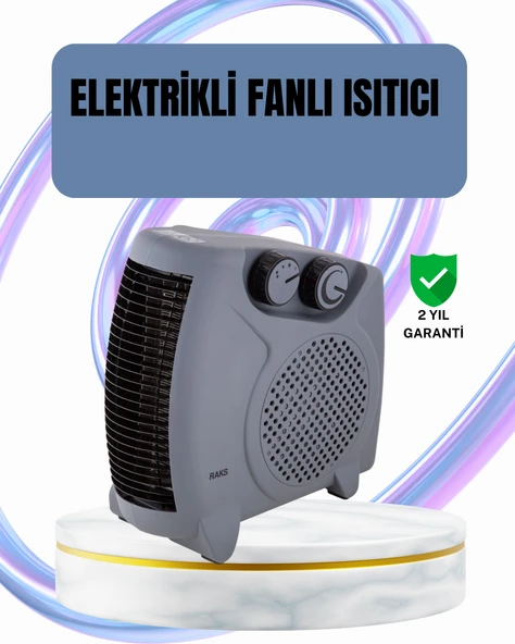 Fanlı Oda Isıtıcısı Termostat Kontrollü Soğuk Hava Üfleme Modu ürün görseli 1