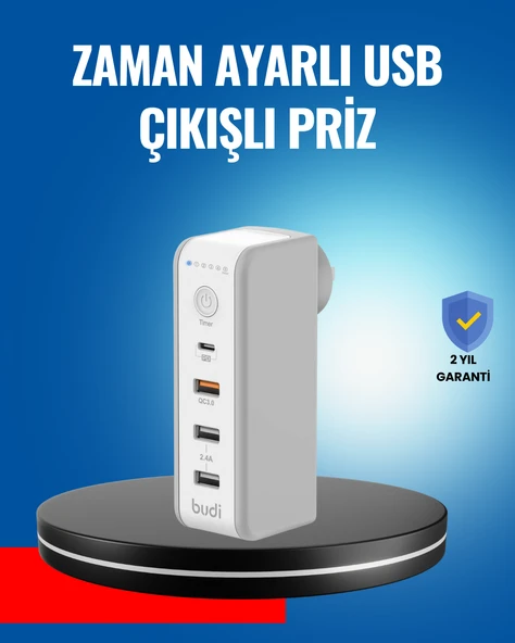 Ev Ofis İçin Zaman Kontrollü Çoklu Şarj ürün görseli 1