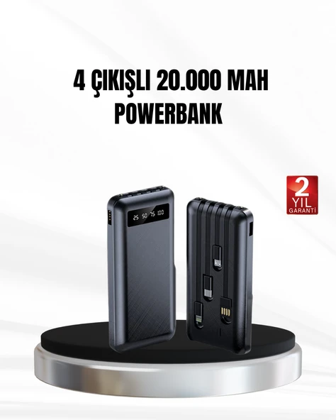 20000 Mah Led Fenerli Çoklu Güvenlik Korumasına Sahip ürün görseli 1