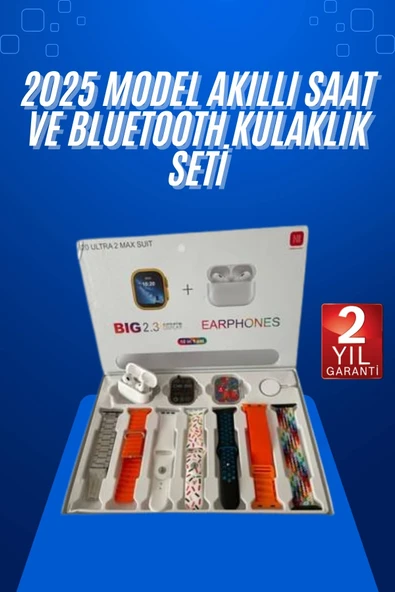 Yeni Nesil 7 Kordonlu Arama Bildirim Özellikli Kulaklık Hediyeli Akıllı Saat ürün görseli 1