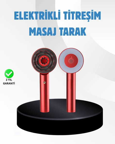 Saç Büyüme Destekleyici Elektrikli Masaj Tarak Led Titreşimli ürün görseli 1
