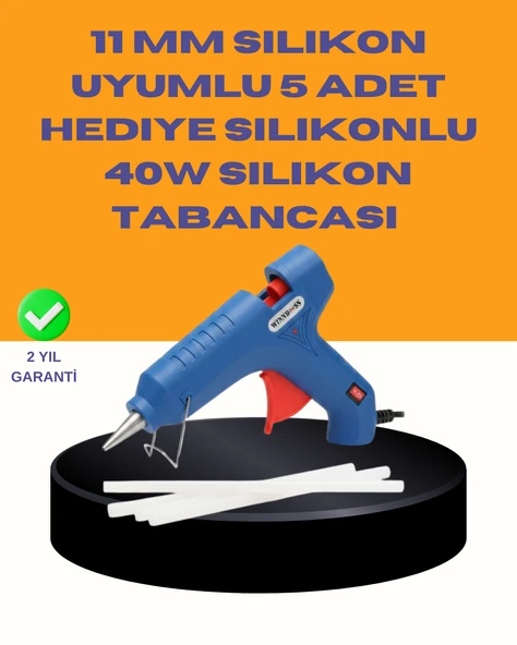 40W Sıcak Mum Silikon Tabancası 5 Silikon Hediyeli Hızlı Yapıştırma ürün görseli 1