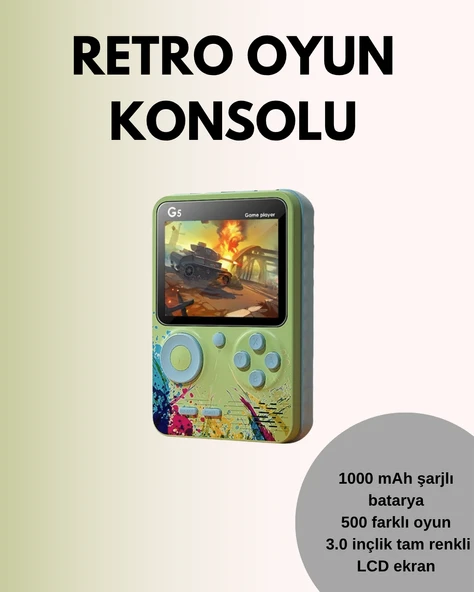 Tv Bağlantılı 500 Oyunlu Mini Konsol ürün görseli 1