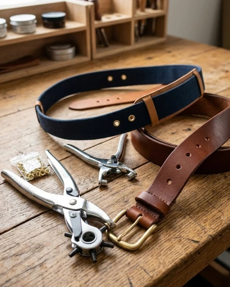 Kemer Delik Açma Aparatı 2Li Set Deri Çanta Kayış Delme Aleti ürün görseli 1