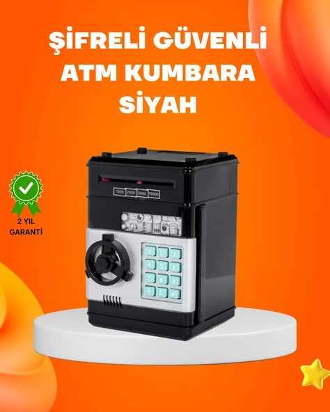 Otomatik Çeken Şifreli Atm Tasarımlı Kumbara ürün görseli 1