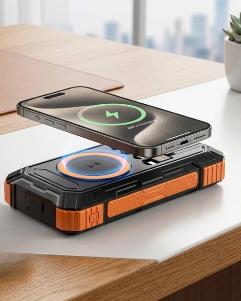 20000 Mah Güneş Enerjili Şarj Hızlı Şarj Taşınabilir Batarya (Kopya) ürün görseli 1