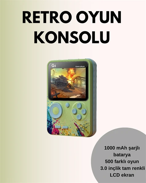 Tv Bağlantılı 500 Oyunlu Mini Konsol - Resim 2