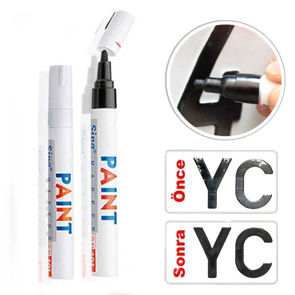 Paint Oto Lastik Rötuş Boya Kalemi Siyah ürün görseli 1