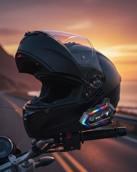16 Mod Rgb Işıklı Motosiklet Intercom Çift Telefon Destekli ürün görseli 1