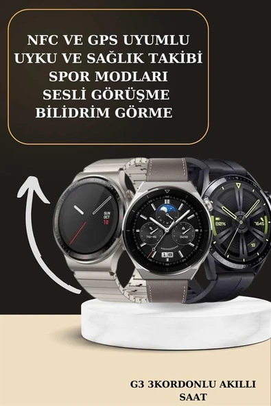 Aynalı Kulaklık Yeni Nesil Akıllı Saat Titreşimli Nabız Ölçer Spor Modları ürün görseli 1