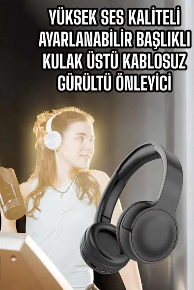 Kulak Üstü Kulaklık Gürültü Önleyici Uzun Şarj Süreli ürün görseli 1