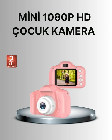 8 Megapiksel Mini Çocuk Kamerası Hd Ekranlı Darbeye Dayanıklı Şarjlı ürün görseli 1