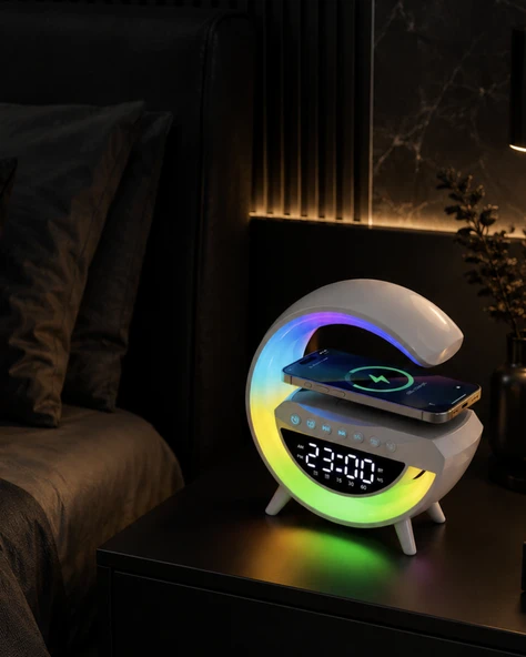 Rgb Hoparlör Usb Fm Aux Destekli Taşınabilir Ses Sistemi ürün görseli 1