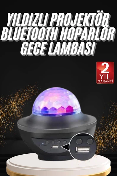 Dönen Işıklı Disko Topu Projektör Müzik Çalarlı Disco Speaker ürün görseli 1