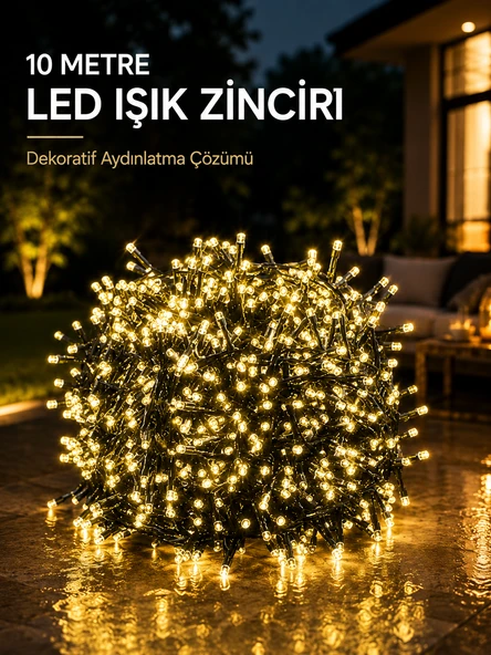 10 Metre Gün Işığı Led Işık Hafif Taşınabilir Özel Günler İçin ürün görseli 1