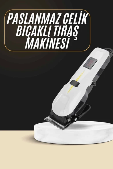 2025 Model Şarjlı Dijital Saç Sakal Tıraş Makinesi Islak Kuru Kullanıma Uygun ürün görseli 1