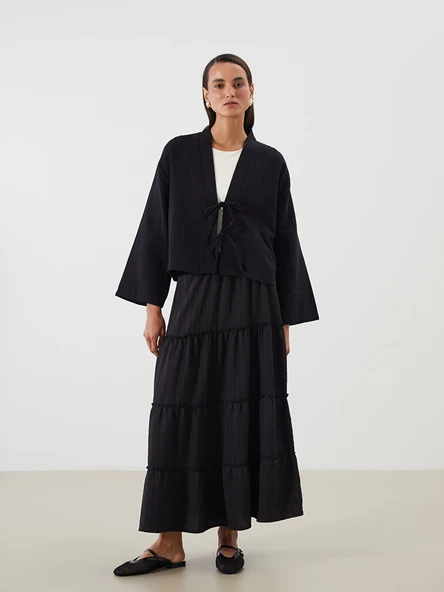 LCW Modest Siyah Hırka - Resim 2