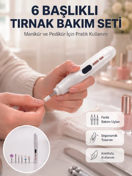 Kurutma Özellikli Manikür Pedikür Şarj Edilebilir ürün görseli 1