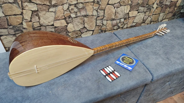 Saz Bağlama uzun sap maun ağacı eğitim ve öğrenci sazı ürün görseli 1