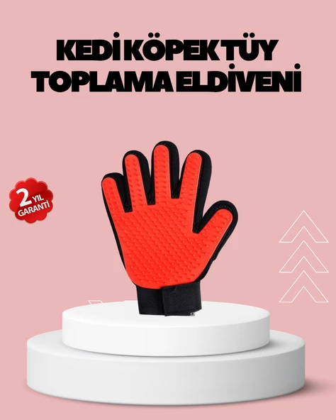 Evcil Hayvanlar İçin Tüy Dökülme Önleyici Eldiven – Masaj Temizlik İçin Yumuşak Silikon Uçlu ürün görseli 1