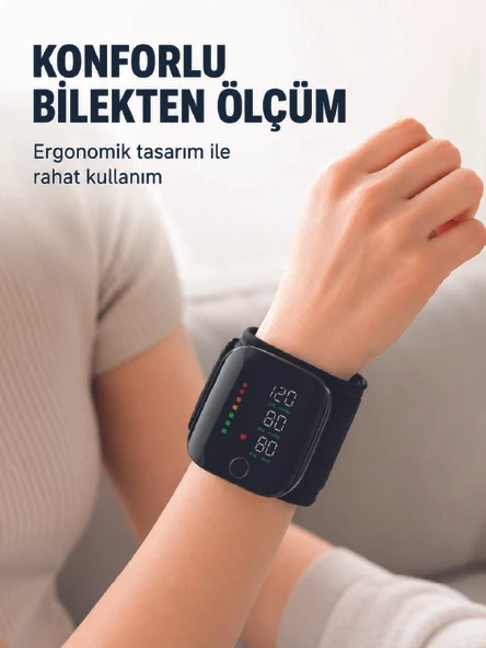 Şarj Edilebilir Bilekten Aleti Tek Tuşla Ölçüm ürün görseli 1