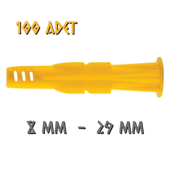 Made Performans Roket Dübel - No: 8 - 100 Adet ürün görseli 1