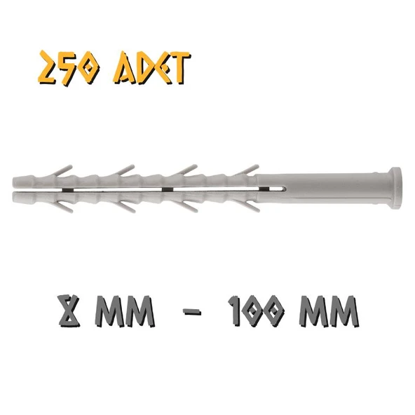 Made Uzun Siding Dübeli - No: 8 - 250 Adet ürün görseli 1