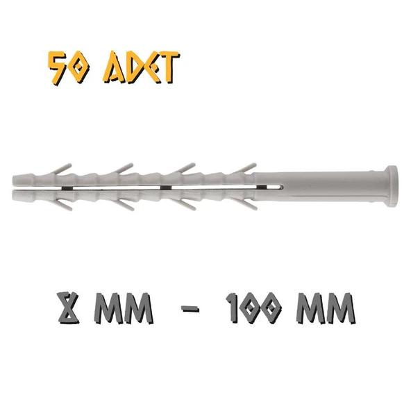 Made Uzun Siding Dübeli - No: 8 - 50 Adet ürün görseli 1
