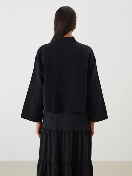 LCW Modest Siyah Hırka - Resim 4