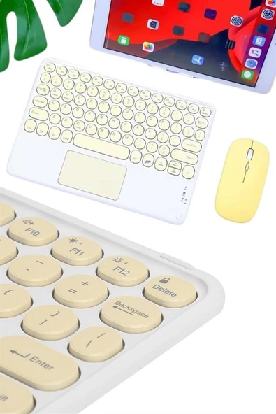 Touchpad Tüm Cihazlara Uyumlu Bluetooth Klavye Touchpad Slim Kablosuz Wifi Q Klavye ürün görseli 1