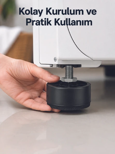 4 Adet Titreşim Önleyici Çamaşır Makinesi Ayak Pedi ürün görseli 1