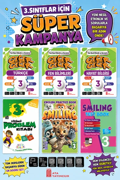 3. Sınıflar İçin Süper Kampanya Eğitim Seti (6 Kitap) ürün görseli 1