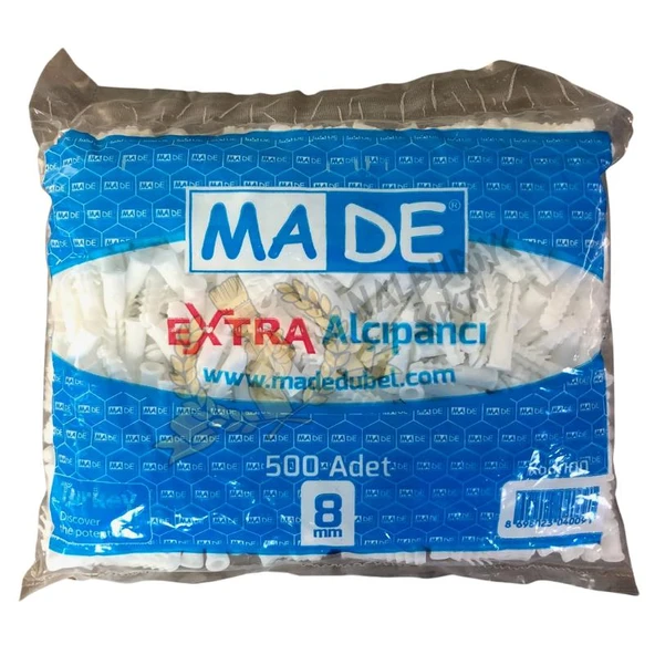 Made Extra Pul Başlı Alçıpan Dübeli - No: 8 - 500 Adet - Resim 3