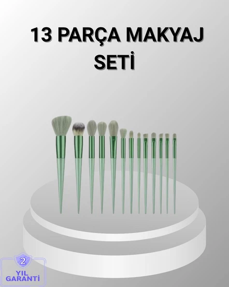 13 Parça Makyaj Fırça Seti – Ergonomik, Dökülme Yapmayan, Taşınabilir ürün görseli 1