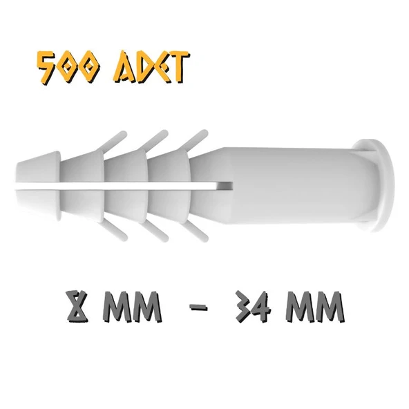 Made Extra Pul Başlı Alçıpan Dübeli - No: 8 - 500 Adet ürün görseli 1
