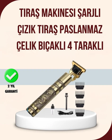 Titreşim Motorlu Erkek Saç ve Sakal Düzeltici ürün görseli 1