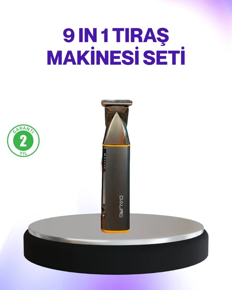 9’u 1 Arada Şarjlı Erkek Bakım Cihazı Saç Sakal Bıyık Ense Trimmer ürün görseli 1
