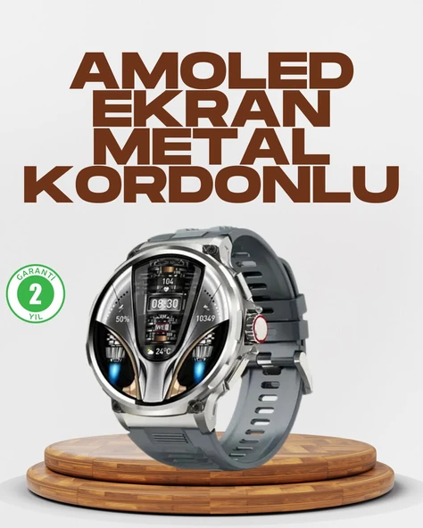 Şık Metal Kasa ve Değiştirilebilir Kordonlarla SW80 Smartwatch ürün görseli 1