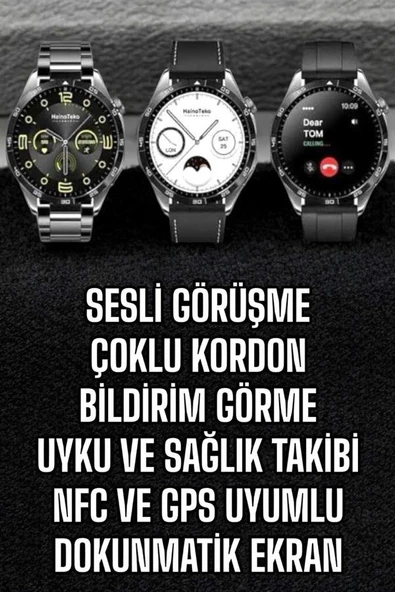 Akıllı Saat Titreşimli Amoled Ekran Uyku ve Sağlık Takibi Sesli Görüşme ürün görseli 1