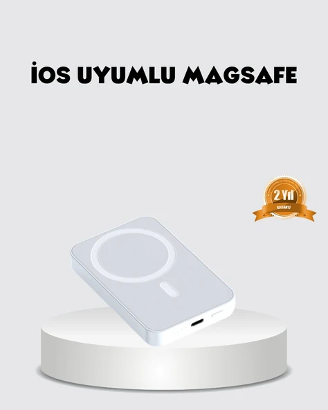 MagSafe Uyumlu Kablosuz Batarya – 27W Hızlı Şarj Destekli Kompakt Güç Bankası ürün görseli 1