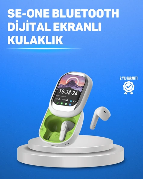 Şık Tasarımlı Siyah Beyaz Kablosuz Kulaklık Çoklu Dil Destekli ürün görseli 1