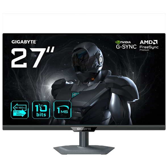 GIGABYTE G27UP 27 4K 160Hz-FHD 320Hz Dual Mode 1ms HDR Ready UHD SS IPS Pivot Monitör ürün görseli 1